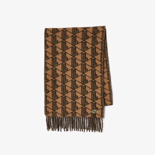 Lacoste Scarves & Stoles-Reversible Monogram Motif Scarf