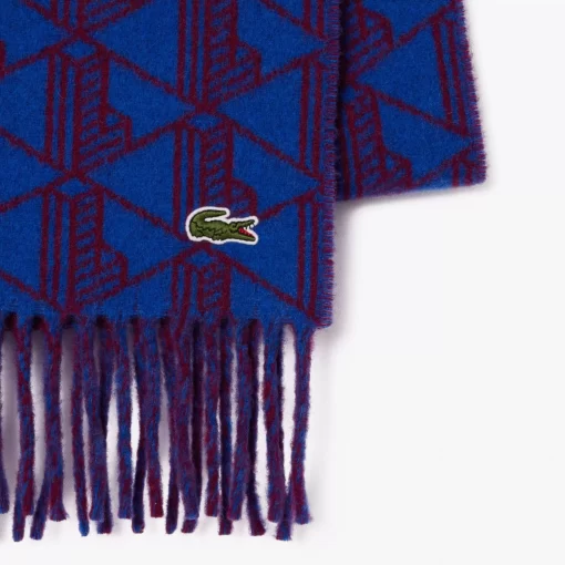 Lacoste Scarves & Stoles-Reversible Monogram Motif Scarf