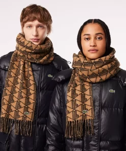 Lacoste Scarves & Stoles-Reversible Monogram Motif Scarf