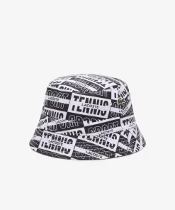 Lacoste Caps & Hats-Reversible Printed Cotton Bucket Hat