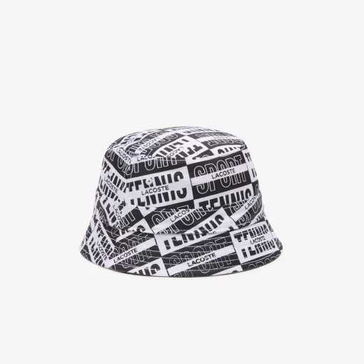 Lacoste Caps & Hats-Reversible Printed Cotton Bucket Hat