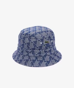 Lacoste Caps & Hats-Reversible Signature Monogram Jacquard Bucket Hat