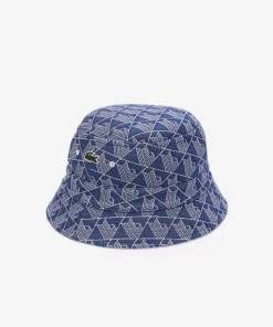 Lacoste Caps & Hats-Reversible Signature Monogram Jacquard Bucket Hat