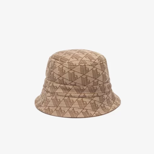 Lacoste Caps & Hats-Reversible Signature Monogram Jacquard Bucket Hat