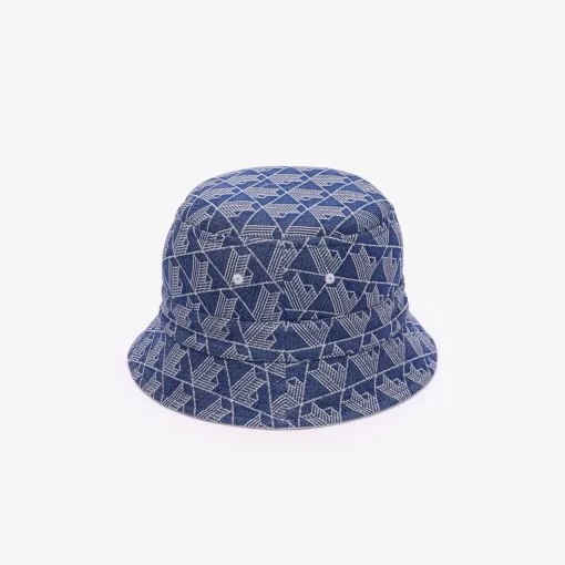 Lacoste Caps & Hats-Reversible Signature Monogram Jacquard Bucket Hat