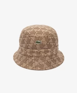 Lacoste Caps & Hats-Reversible Signature Monogram Jacquard Bucket Hat