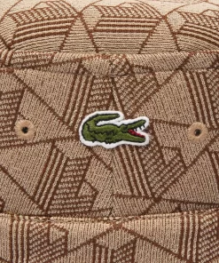 Lacoste Caps & Hats-Reversible Signature Monogram Jacquard Bucket Hat