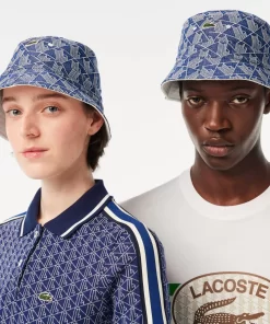 Lacoste Caps & Hats-Reversible Signature Monogram Jacquard Bucket Hat