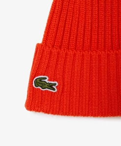 Lacoste Accessories-Rib Knit Beanie