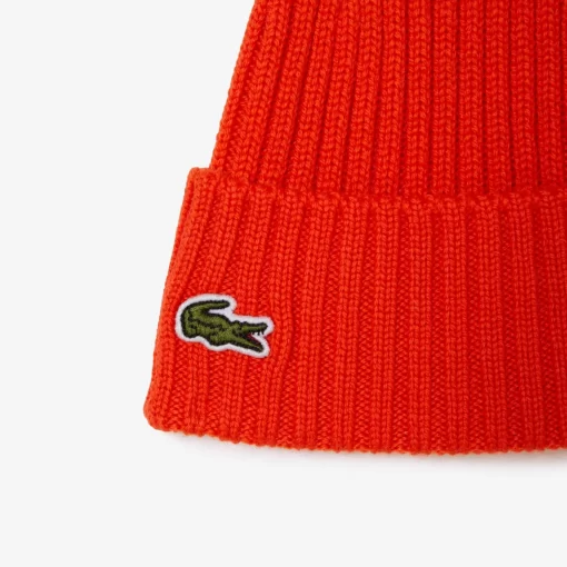 Lacoste Accessories-Rib Knit Beanie