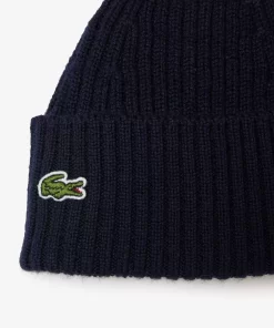 Lacoste Accessories-Rib Knit Beanie