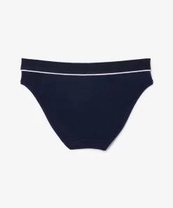 Lacoste Underwear & Loungewear-Ribbed Cotton Embroidered Croc Panties