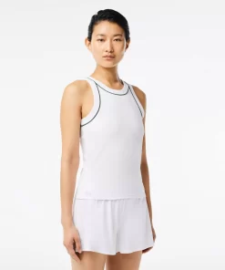 Lacoste Underwear & Loungewear-Ribbed Cotton Pajama Set