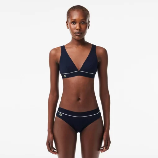 Lacoste Underwear & Loungewear-Ribbed Cotton Triangle Bralette