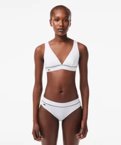 Lacoste Underwear & Loungewear-Ribbed Cotton Triangle Bralette