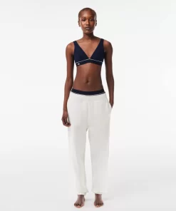 Lacoste Underwear & Loungewear-Ribbed Cotton Triangle Bralette