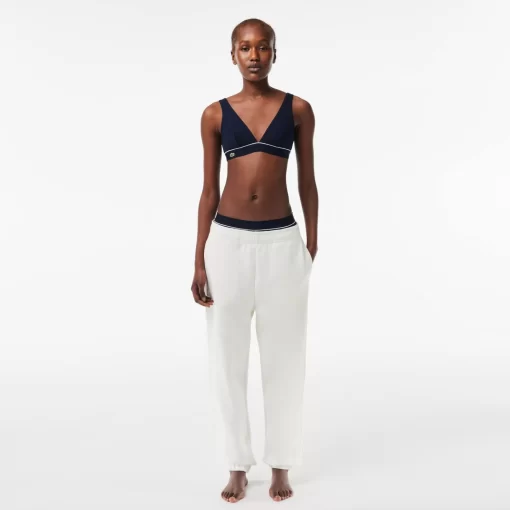 Lacoste Underwear & Loungewear-Ribbed Cotton Triangle Bralette