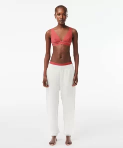 Lacoste Underwear & Loungewear-Ribbed Cotton Triangle Bralette