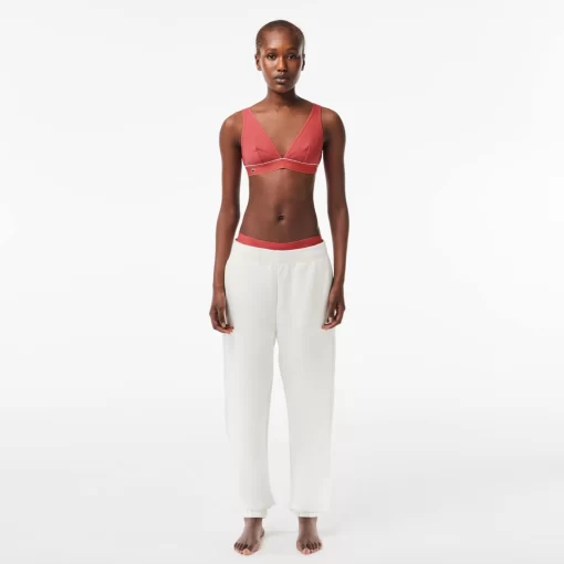 Lacoste Underwear & Loungewear-Ribbed Cotton Triangle Bralette