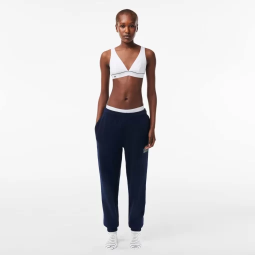 Lacoste Underwear & Loungewear-Ribbed Cotton Triangle Bralette