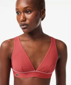 Lacoste Underwear & Loungewear-Ribbed Cotton Triangle Bralette