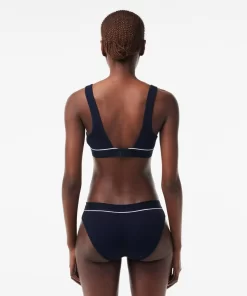 Lacoste Underwear & Loungewear-Ribbed Cotton Triangle Bralette