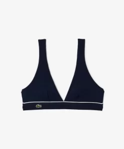 Lacoste Underwear & Loungewear-Ribbed Cotton Triangle Bralette