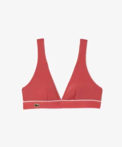 Lacoste Underwear & Loungewear-Ribbed Cotton Triangle Bralette