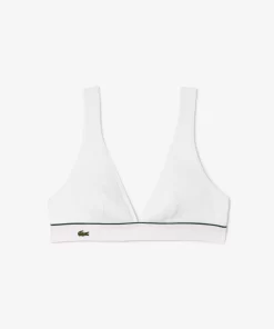 Lacoste Underwear & Loungewear-Ribbed Cotton Triangle Bralette