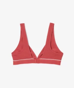 Lacoste Underwear & Loungewear-Ribbed Cotton Triangle Bralette