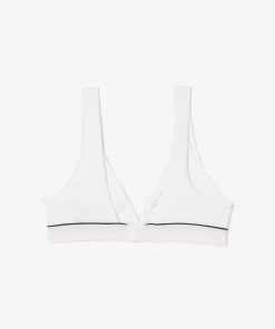 Lacoste Underwear & Loungewear-Ribbed Cotton Triangle Bralette