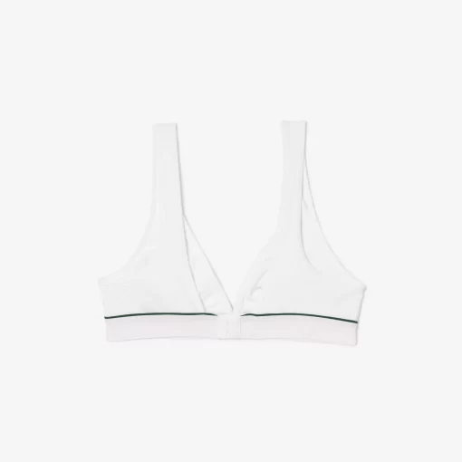 Lacoste Underwear & Loungewear-Ribbed Cotton Triangle Bralette