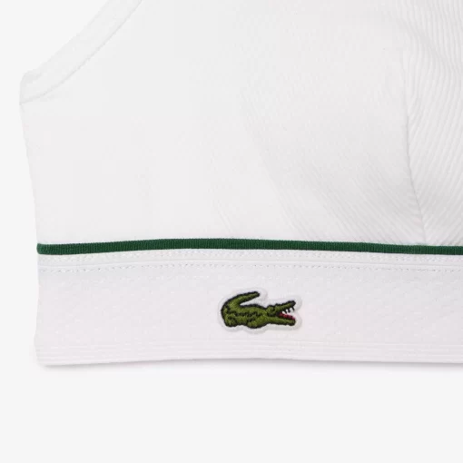 Lacoste Underwear & Loungewear-Ribbed Cotton Triangle Bralette