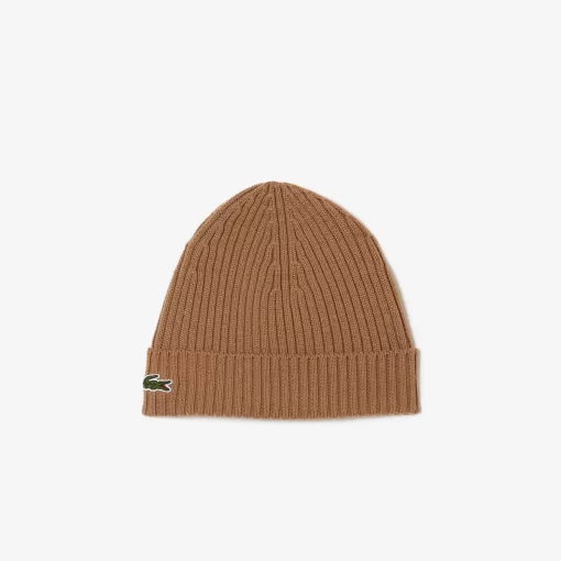 Lacoste Caps & Hats-Ribbed Wool Hat