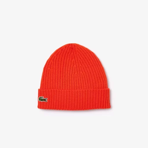 Lacoste Caps & Hats-Ribbed Wool Hat