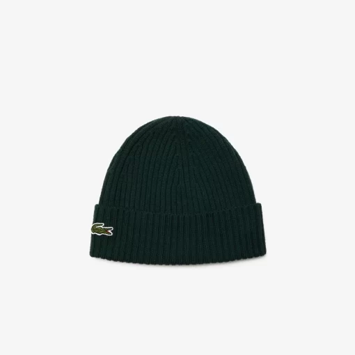 Lacoste Caps & Hats-Ribbed Wool Hat