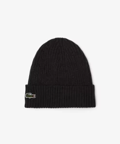 Lacoste Caps & Hats-Ribbed Wool Hat