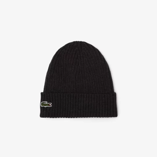 Lacoste Caps & Hats-Ribbed Wool Hat