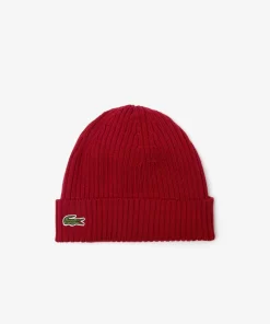 Lacoste Caps & Hats-Ribbed Wool Hat