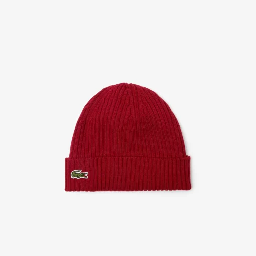 Lacoste Caps & Hats-Ribbed Wool Hat