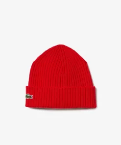 Lacoste Caps & Hats-Ribbed Wool Hat