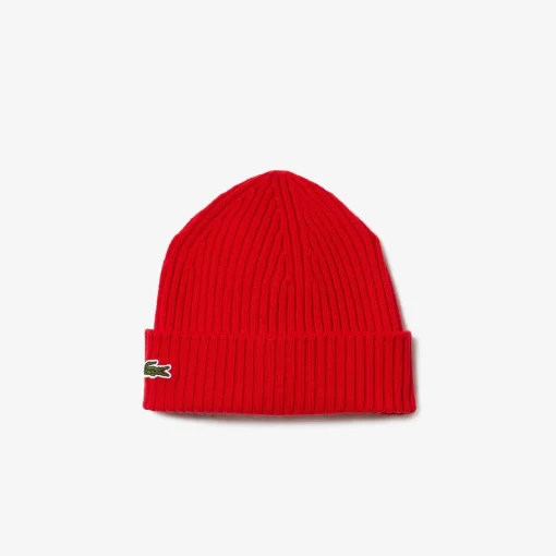 Lacoste Caps & Hats-Ribbed Wool Hat