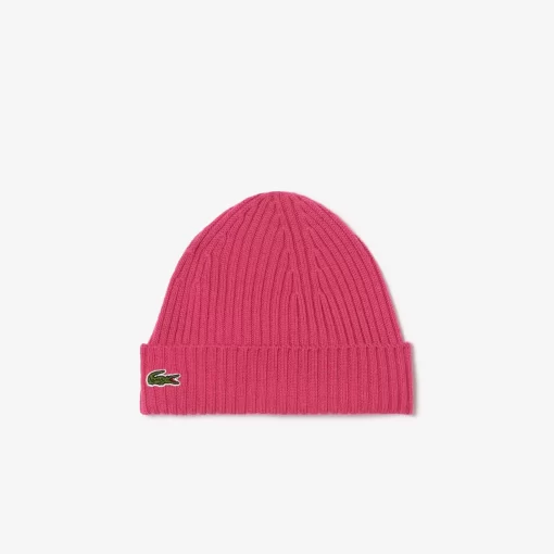 Lacoste Caps & Hats-Ribbed Wool Hat