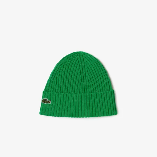 Lacoste Caps & Hats-Ribbed Wool Hat