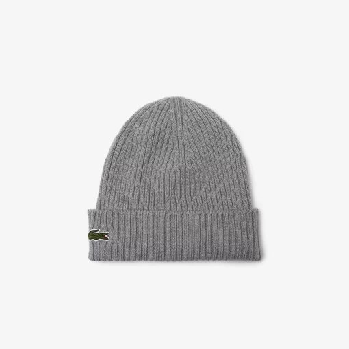 Lacoste Caps & Hats-Ribbed Wool Hat