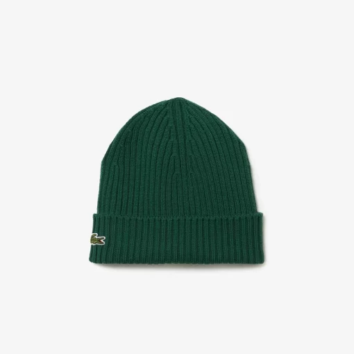 Lacoste Caps & Hats-Ribbed Wool Hat