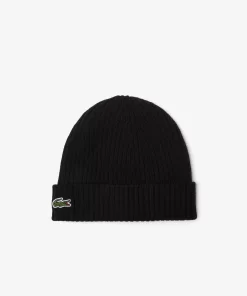 Lacoste Caps & Hats-Ribbed Wool Hat