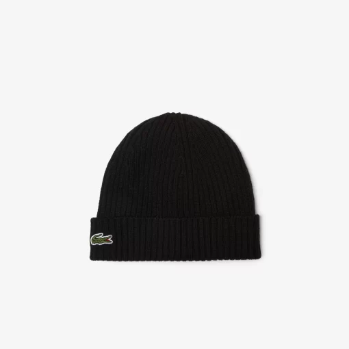 Lacoste Caps & Hats-Ribbed Wool Hat