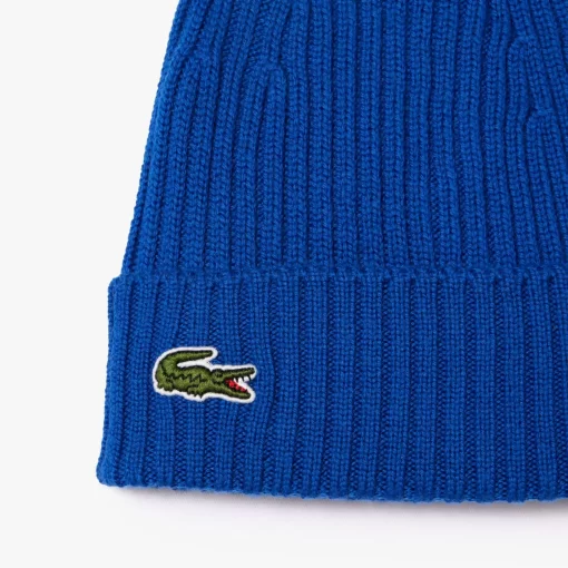 Lacoste Caps & Hats-Ribbed Wool Hat