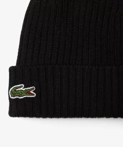 Lacoste Caps & Hats-Ribbed Wool Hat